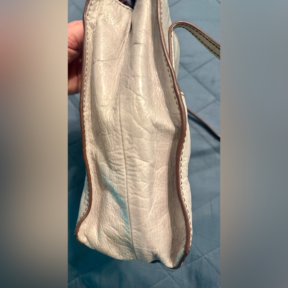 Hobo International Friar Leather Shoulder Bag Taupe Beige Boho Classic - Picture 12 of 12